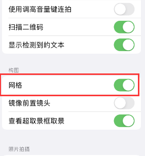 德江苹果手机维修网点分享iPhone如何开启九宫格构图功能 