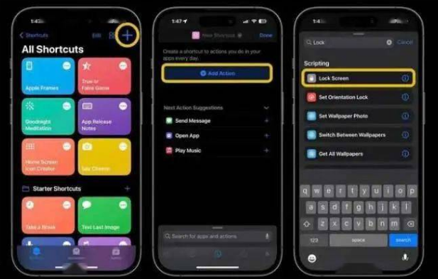 德江苹果14锁屏维修店分享iPhone14升级iOS16.4后如何创建锁屏快捷方式 